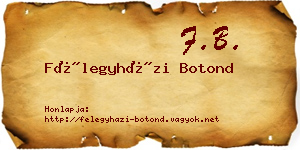 Félegyházi Botond névjegykártya